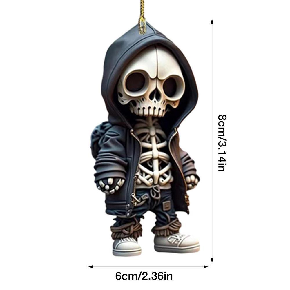 Skeleton Hoodie Car Charm