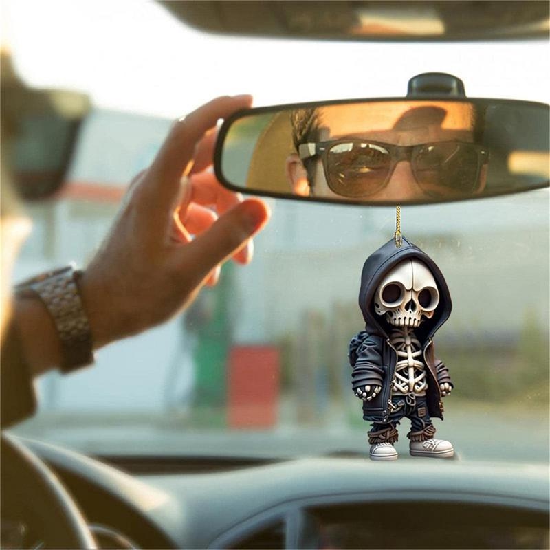 Skeleton Hoodie Car Charm