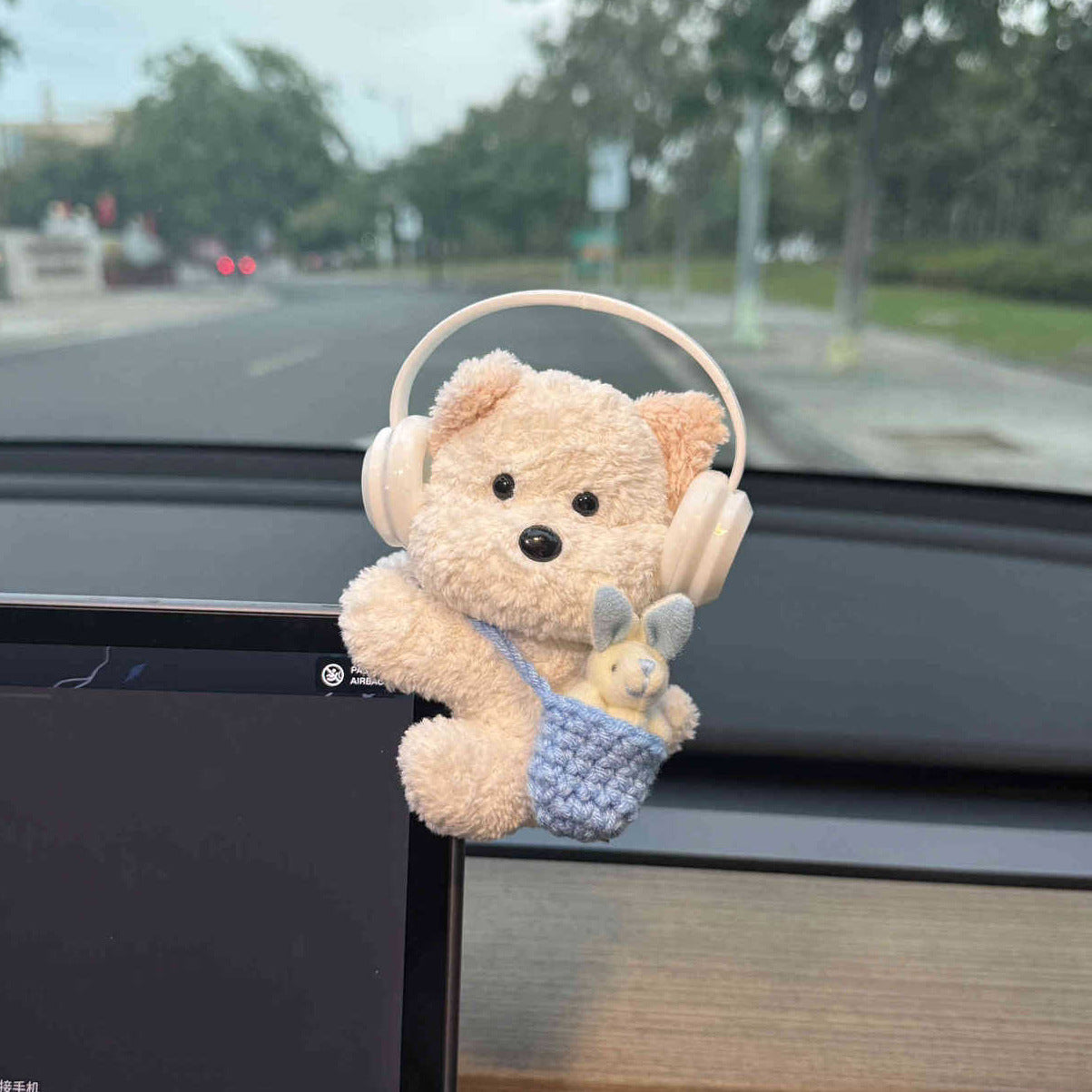 Cute Plush Car Figurine