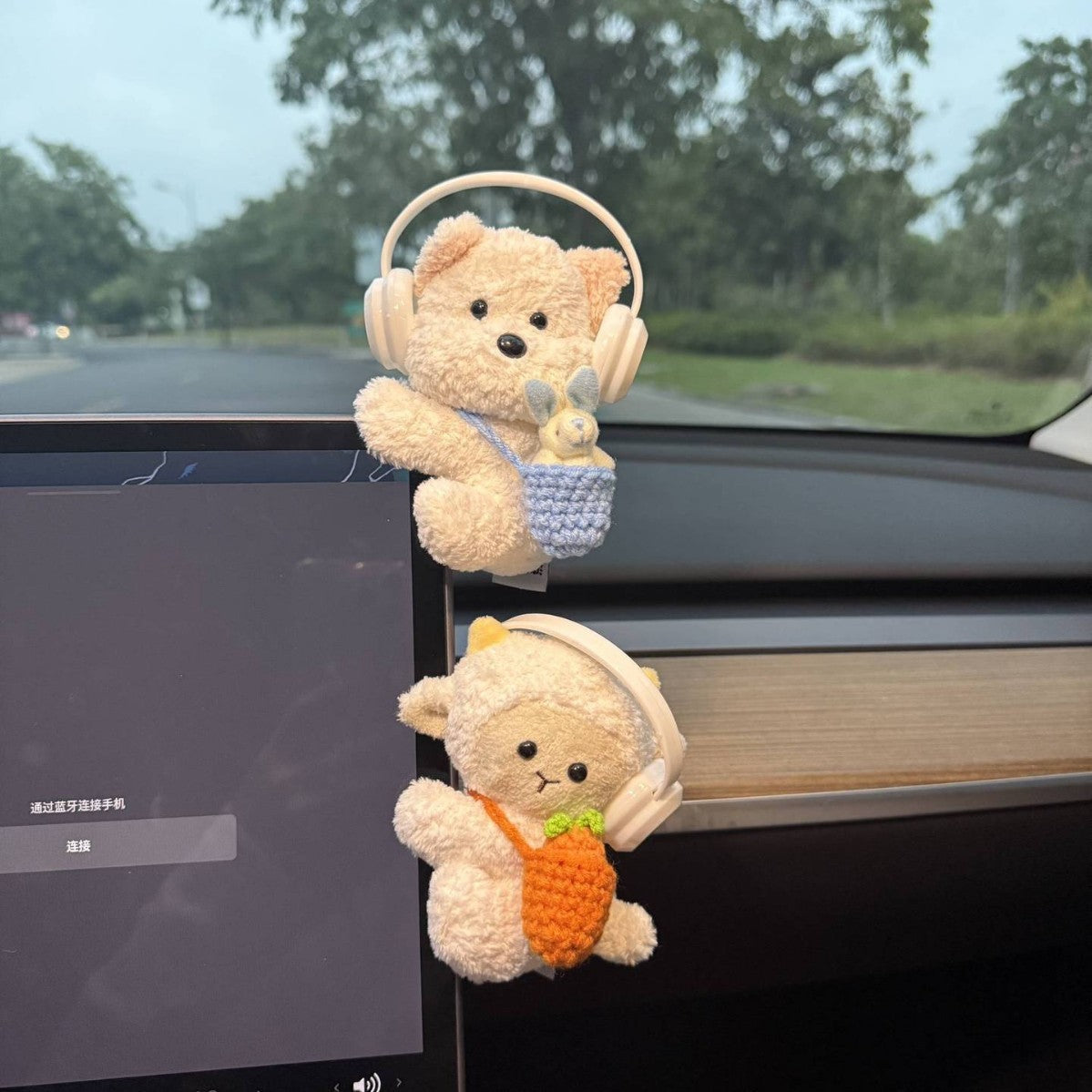 Cute Plush Car Figurine