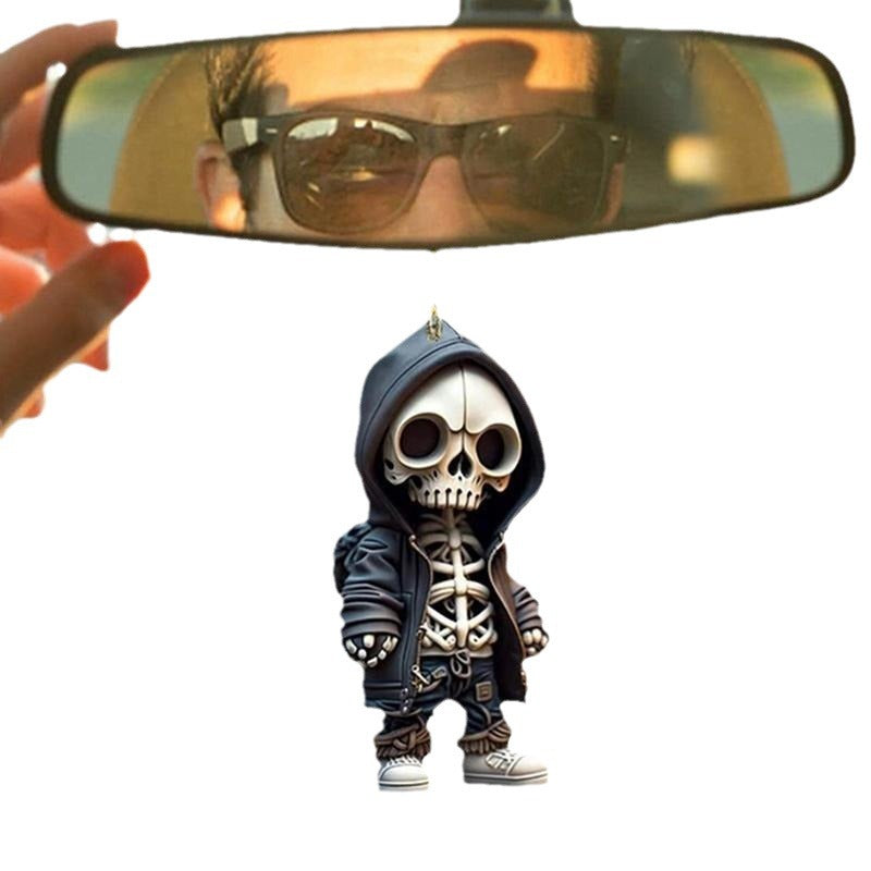 Skeleton Hoodie Car Charm