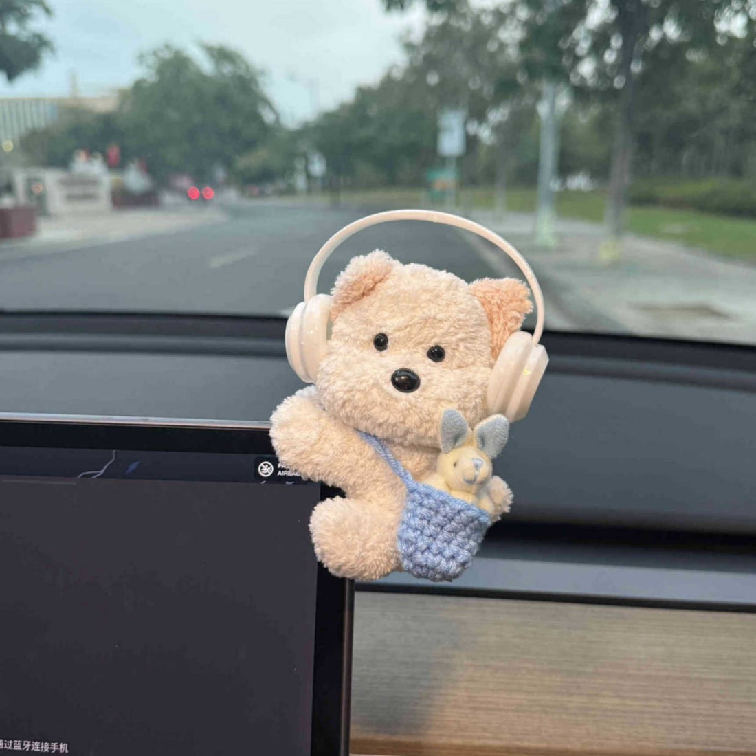 Cute Plush Car Figurine
