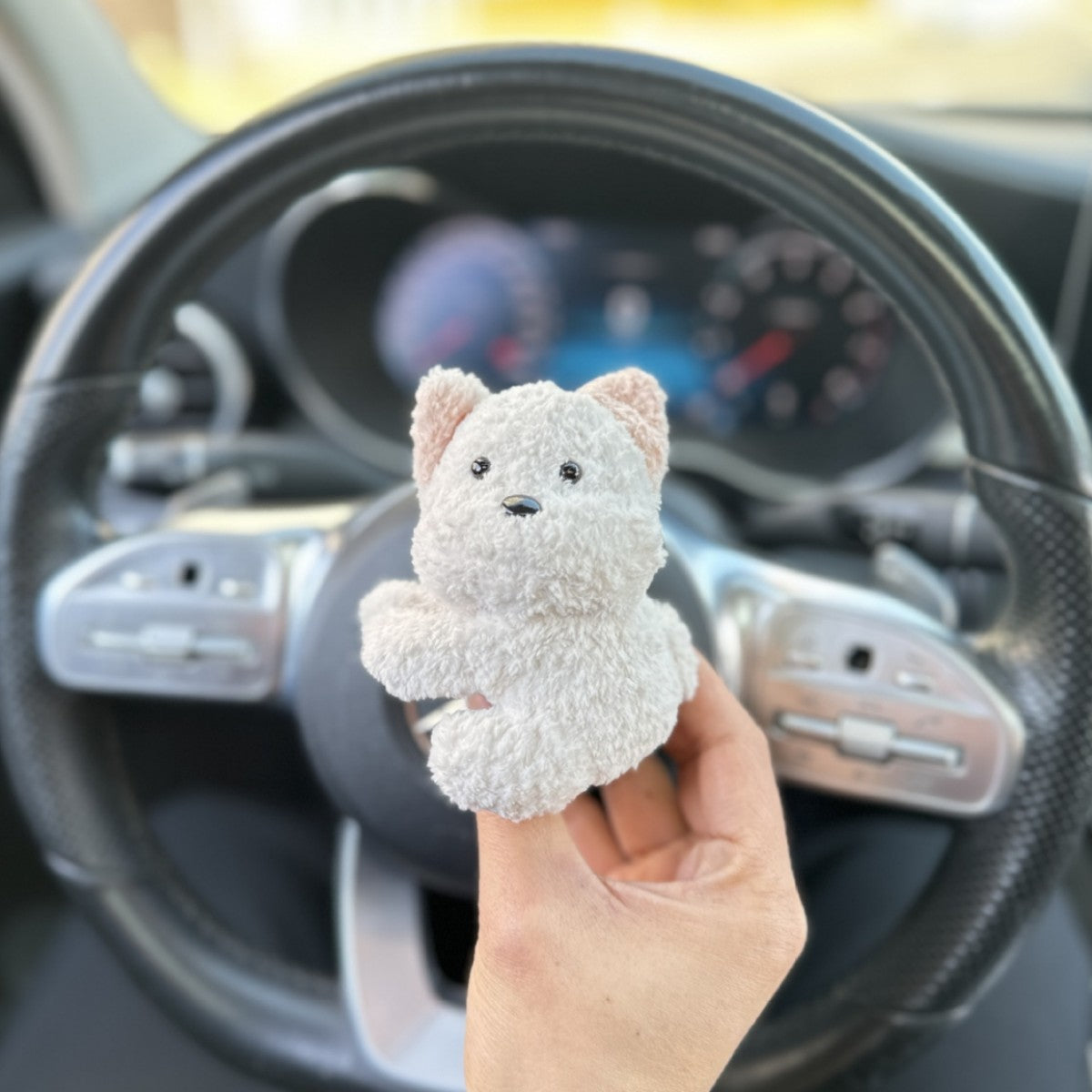 Cute Plush Car Figurine