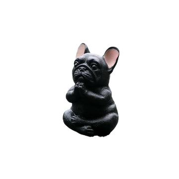Meditating French Bulldog Car Figurine