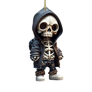 Skeleton Hoodie Car Charm